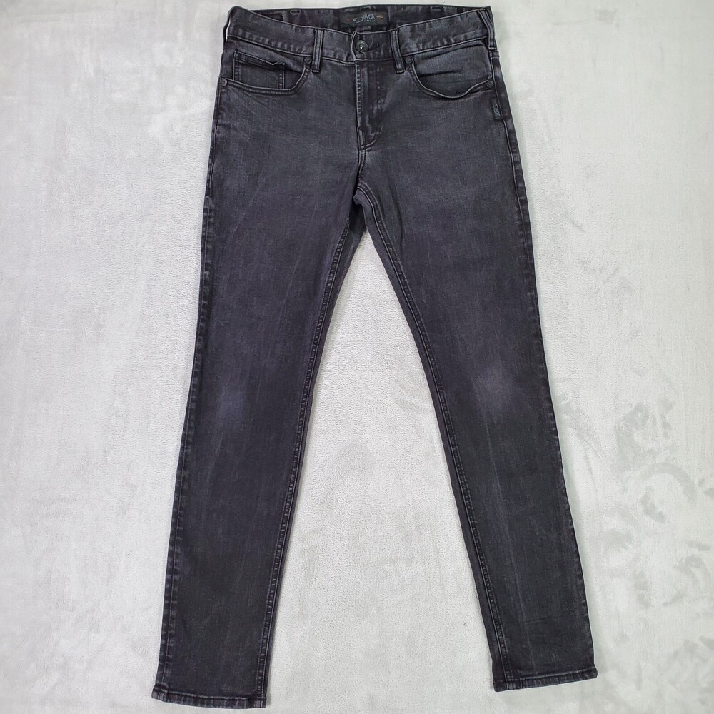 Silver Jeans Taavi Mens 32x32 Skinny Fit Black Charcoal Stretch Denim 5 Pocket